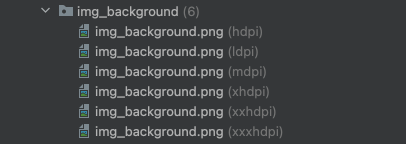 Drawables demo with different pixels densities